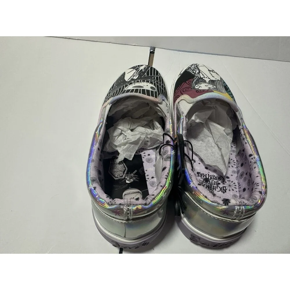 Nightmare Before Christmas Jack and Sally Slip On Sneakers 7 1/2